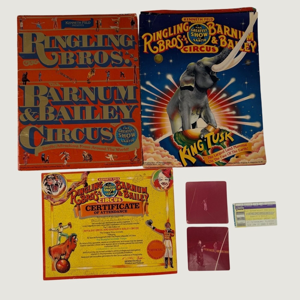 Ringling Bros Barnum & Bailey Circus Souvenir Programs 1986 1987 King Tusk Lot 2